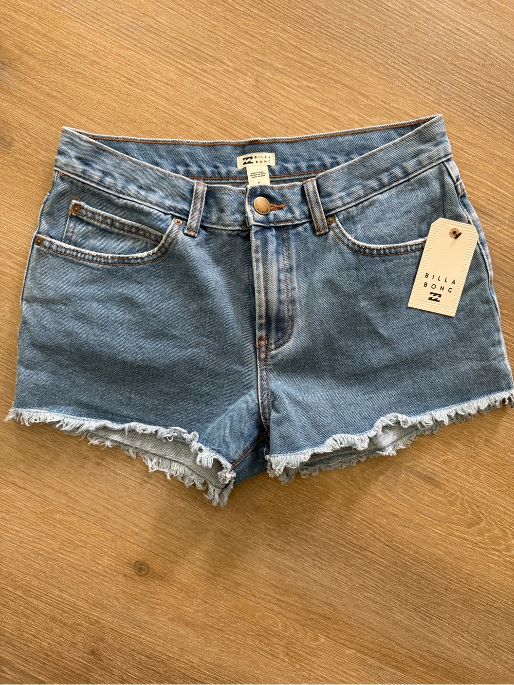 Billabong Women's Drift Away frayed denim shorts